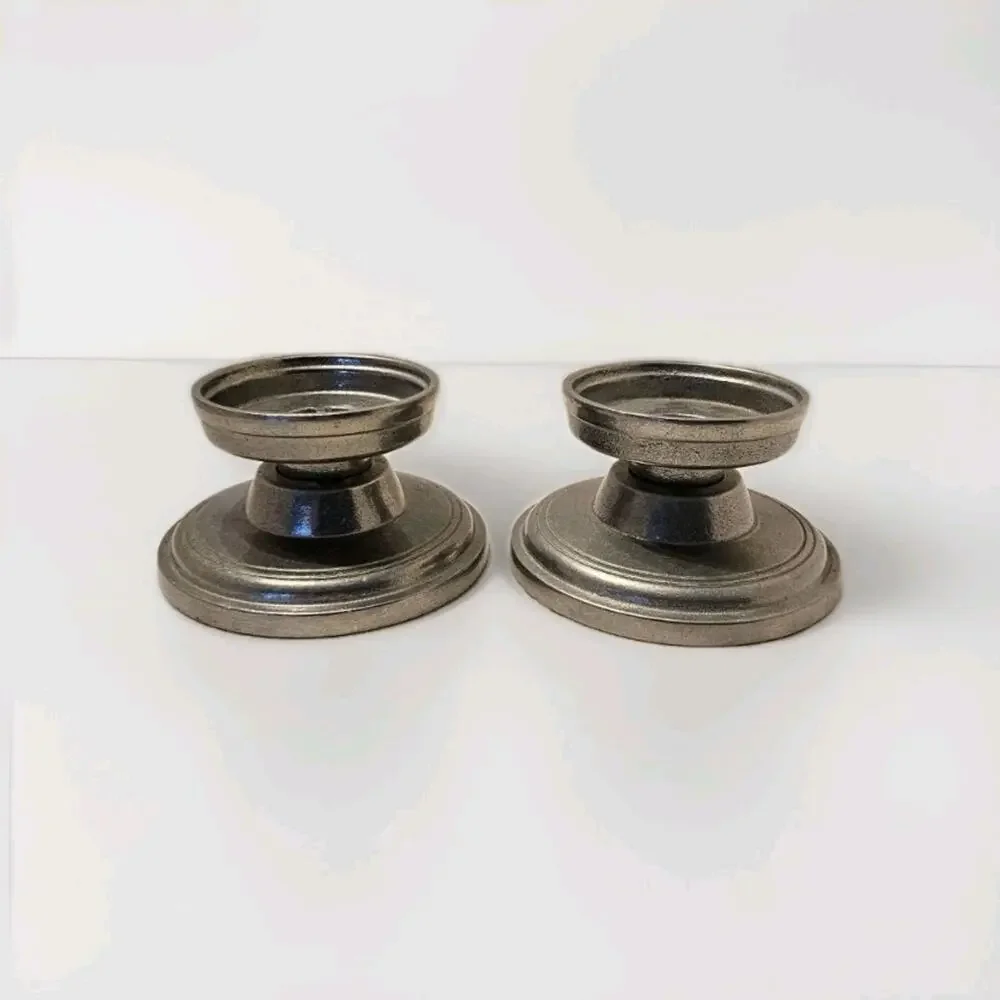 Wilton Fitted Pedestal Stand Candle Holders Aluminum Alloy Set Of 2 VTG
